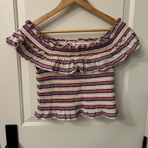 Parker off the shoulder top. Elasticized for the perfect fit. - Picture 4 of 6